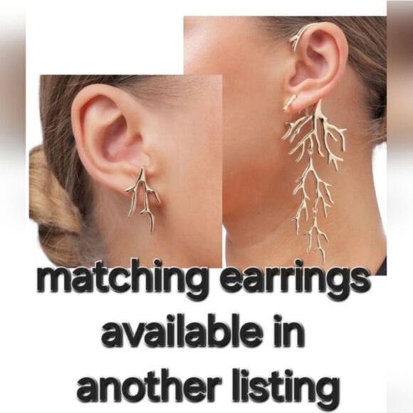 New ZARA 🪸 gold coral beach summer statement necklace - Picture 8 of 8